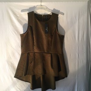 Worthington Black double length blouse with tags   LARGE